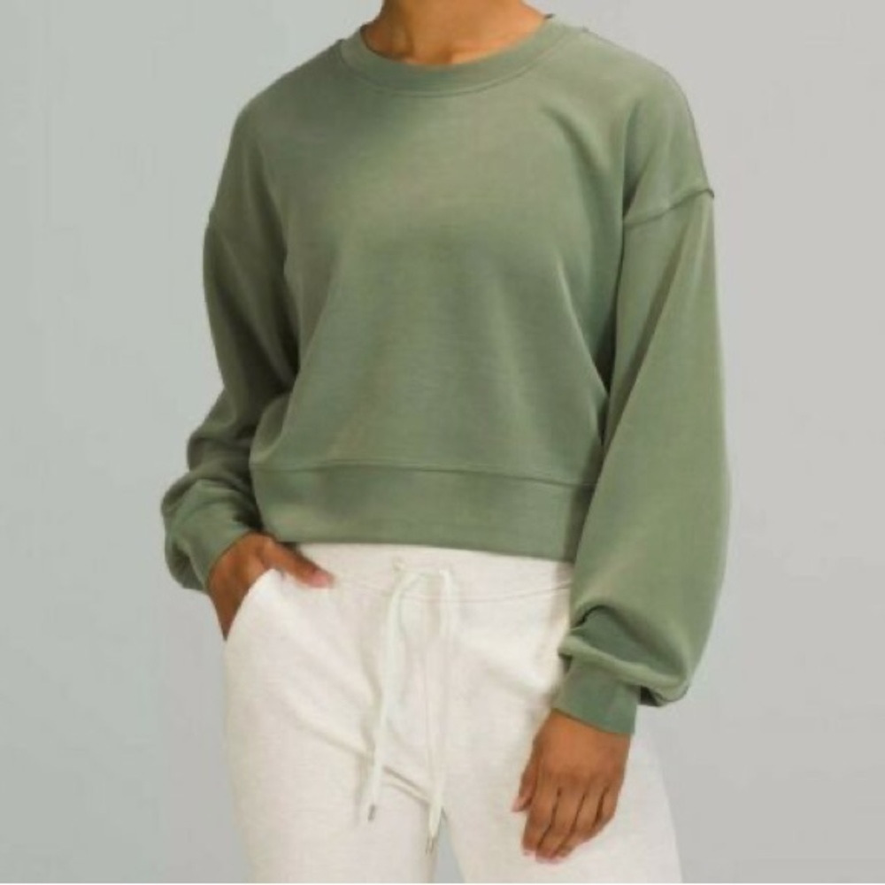 Iululemon softstreme crewneck swearshirt green